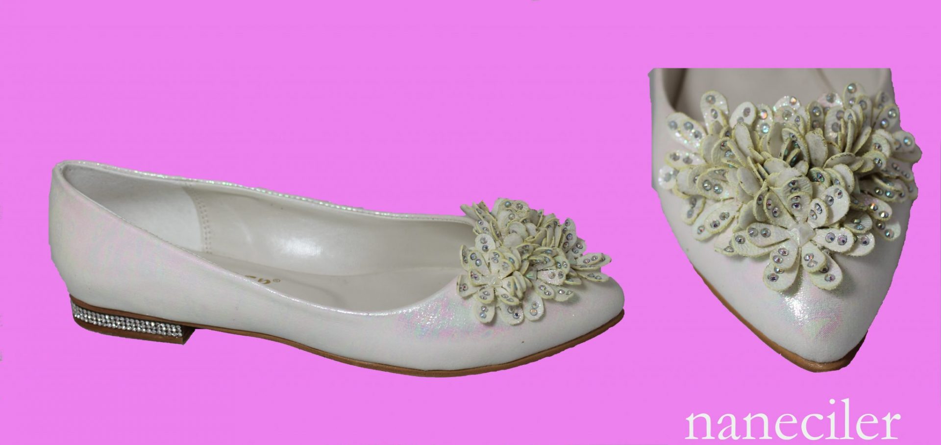 beyaz düz ayakkabı beyaz düz ayakkabı / white bride flat ballet shoes